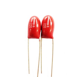 22uF 35V   ตัวเก็บประจุ แทนทาลั่ม อิเล็กโตรไลต์ Tantalum Electrolyte Capacitor