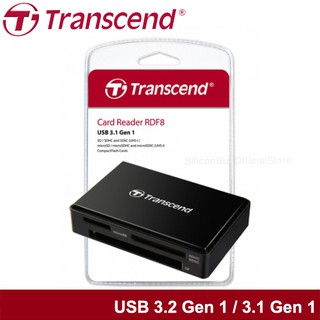 TRANSCEND CARD READER EXTERNAL USB 3.2 Gen 1 / 3.1 Gen 1 (White) การ์ดรีดเดอร์ RDF8 Unmatched Versatility รับประกัน 2 ปี