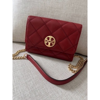 New Tory Burch  Willa Chain Wallet Crossbody Bag In Claret