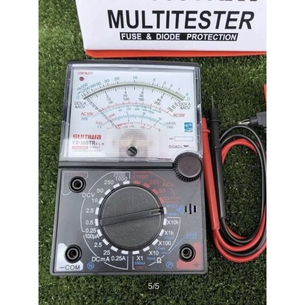 มิเตอร์วัดกระแสไฟ มัลติมิเตอร์แบบเข็ม [multitester fuse & diode ...