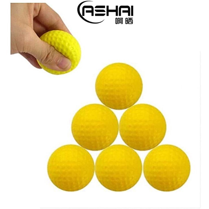 ASHAI ลูกบอลฟองน้ําสูง ⛳⛳1 ชิ้นผสมสีใหม่ Pu Golf / Sponge Ball /Foam Ball สําหรับ Stick & Ball Games