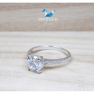 Madduckjewels แหวนเงินแท้ เพชร CZ ชุบโรเดียม RG1616