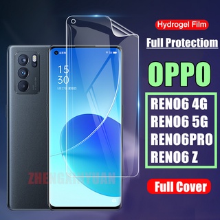 Hydrogel Film Screen Protector ฟิล์มไฮโดรเจล กันรอยหน้าจอ 9D สำหรับ OPPO RENO6 Z RENO6 4G RENO 6 5G RENO6Z RENO 6PRO RENO6PRO PLUS Reno 6Z ฟิล์มไฮโดรเจลกันรอย Screen Protector ฟิล์มไฮโดรเจล