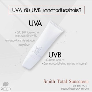 [สินค้าเกาหลีของแท้100%_พร้อมส่ง] Smith Total Sunscreen SPF50+ PA+++