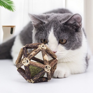 Catnip Ball ลูกบอลไม้ Cat Toy ของเล่นแมวตลก ลูกบอลกรามขนาดใหญ่ Ball ของเล่นแมว