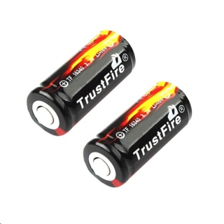 Trustfire ถ่านชาร์จ 3.7v 880 mAh ขนาด CR123 (2 ก้อน)