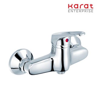 Karat Faucet ก๊อกผสมยืนอาบแบบก้านโยกติดผนัง สำหรับฝักบัวสายอ่อน