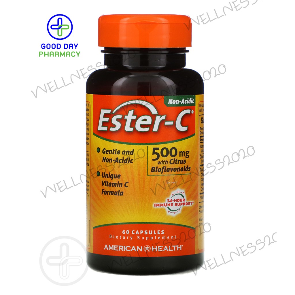 🔥 พร้อมส่ง 🔥 American Health วิตามินซี  Ester-C 500 mg + Citrus Bioflavonoids 60 แคปซูล