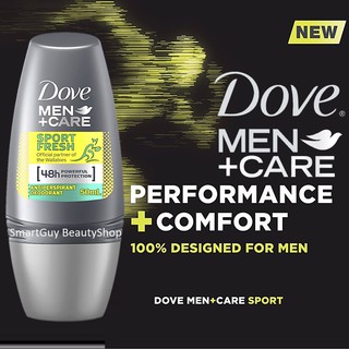 DOVE MEN CARE Sport Fresh Antiperspirant Deodorant 50ml. ผลิตภัณฑ์ระงับกลิ่นใต้วงแขนแบบลูกกลิ้งสำหรับผู้ชาย