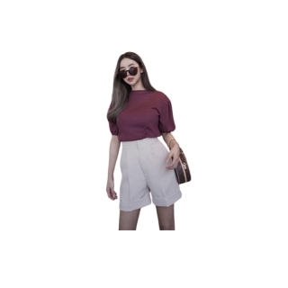 Bemingshorts005 (XS-4XL) - ขาสั้น เอวสูง ซิบหน้า ตะขอหน้า ปลายขาพับ 🧺
