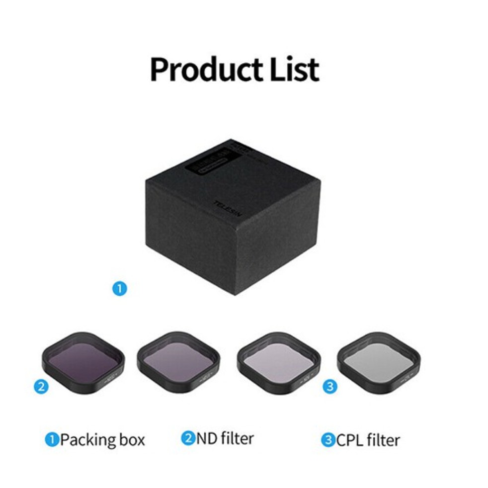 TELESIN Filter GoPro Hero 9 ฟิลเตอร์ ND8 ND16 ND32 CPL Set ชุด