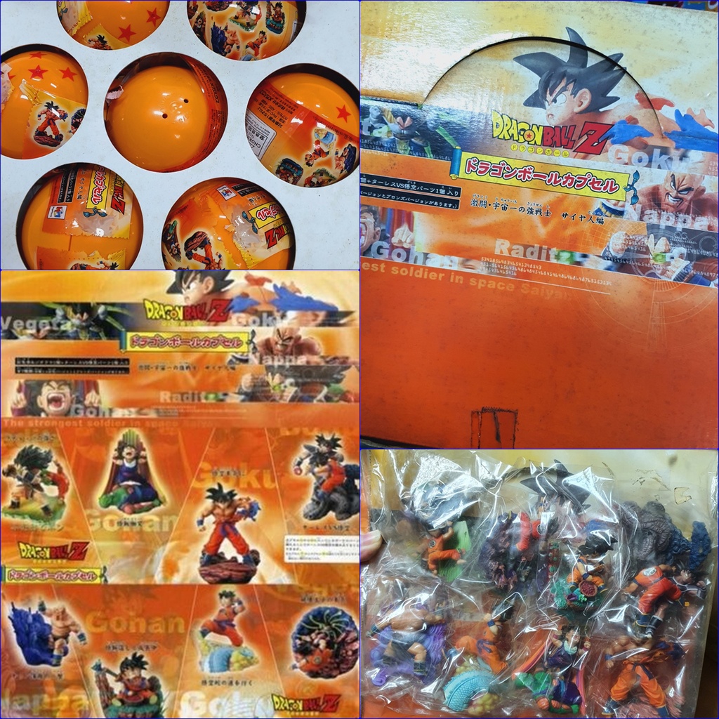 RARE !! Mega House Dragonball Z Diorama Neo Capsule Action Figure Color Set 7 ตัว สีล้วน + 7 ตัว สีทอง รวม ตัวพิเศษ