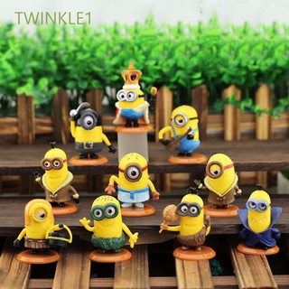 Twinkle1 6ชิ้น/10ชิ้น/12ชิ้นตุ๊กตาฟิกเกอร์ Minions Minions ของเล่นสําหรับเด็ก