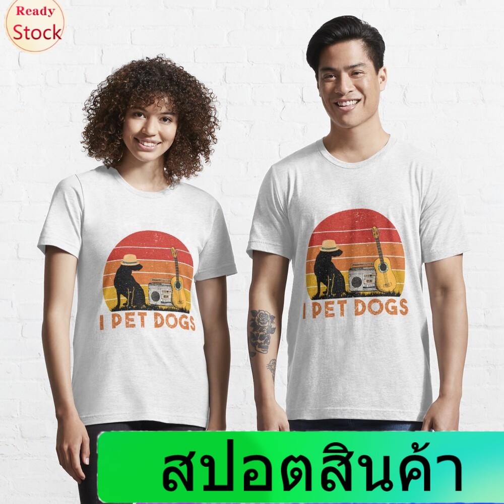 เสื้อยืดยอดนิยม That's What I Do I Pet Dogs I Play Guitars Awesome Gift Vintage T-Shirt Essential T-