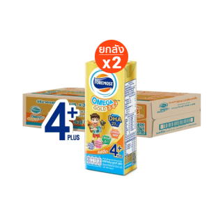 [ขายยกลังx2] โฟร์โมสต์ โอเมก้า 369 โกลด์ 4 พลัส รสจืด 180มล (24กล่อง/ลัง) Foremost Omega 369 Gold 4 Plus Plain 180ml (นมกล่องUHT)