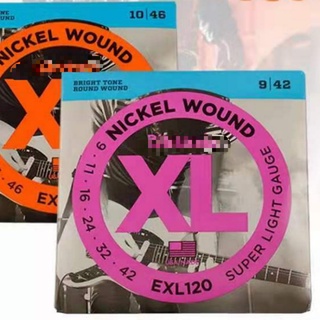 Daddario Exl130 120 110 สายกีตาร์ไฟฟ้า Nickel Wound Melody String Tali Gitar