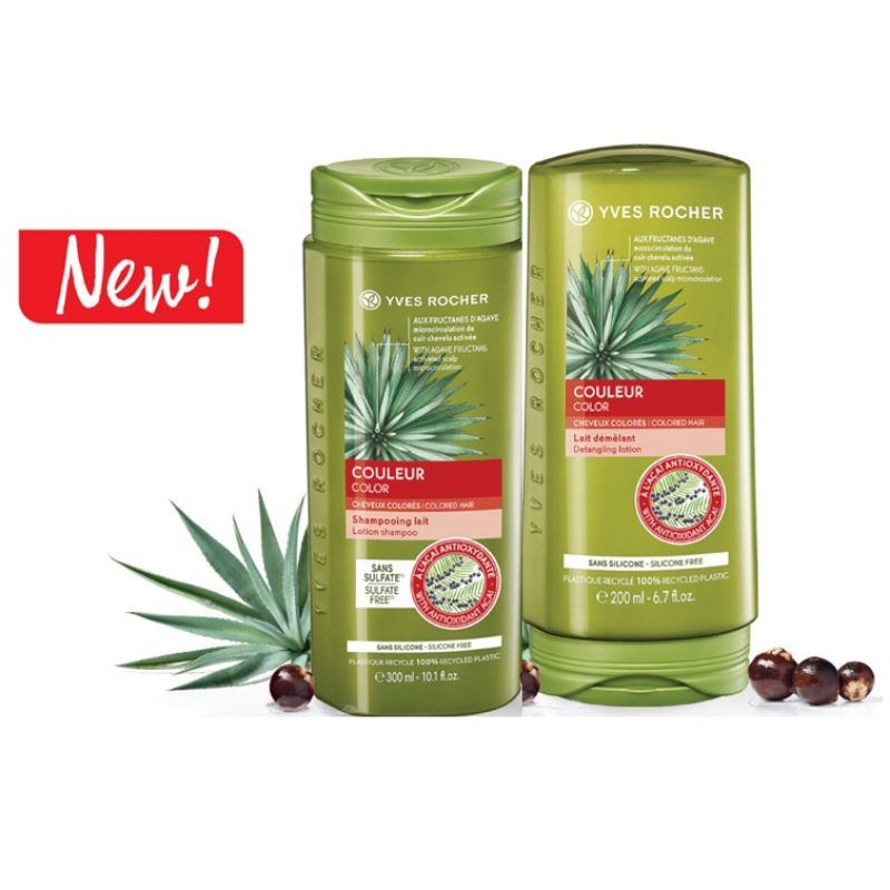 Yves Rocher BHC V2 Colour Lotion Shampoo 300 ml./Detangling Lotion 200 ml. Shopee Thailand