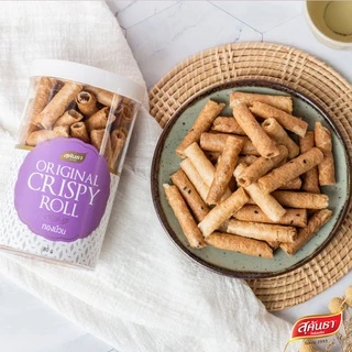 ขนมไทย สุคันธา ทองม้วนน้ำตาลโตนด รสต้นตำรับ แบบกระป๋อง (80 กรัม) SUKANTHA Crispy Coconut Rolls with Palm Sugar Original