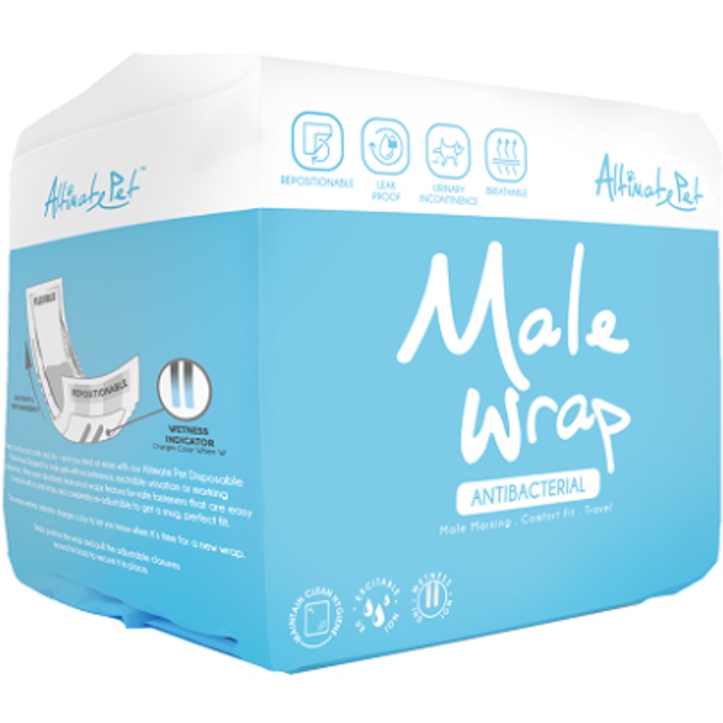 Altimate Pet Male Wrap สําหรับสุนัขพันธุ์เล็ก - 11 ชิ้น (39-50 ซม.)