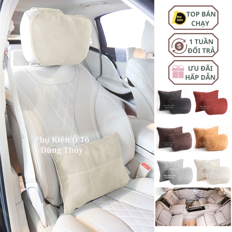 หมอนรองศีรษะและพนักพิงในรถยนต์ Super Soft Maybach Suede Fabric Anti-Pain และความเมื่อยล้า