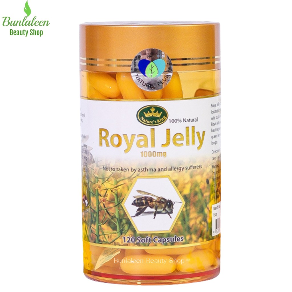 Nature king royal jelly 120 เม็ด นมผึ้งเนเจอร์คิง ขนาด 120 เม็ด