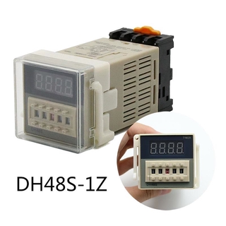 Dh48s-1z สวิตช์รีเลย์ตั้งเวลาดิจิทัล DH48S 0.01S-99H99M AC110V 220V DC 12V 24V