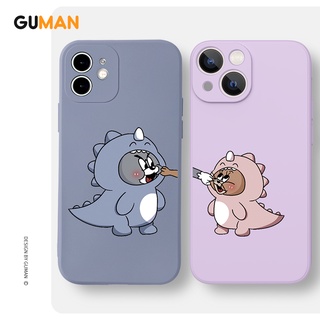 Guman เคสคู่ เคสไอโฟน คู่รัก ขอบเหลี่ยมกันกระแทกซิลิโคนนุ่มการ์ตูนน่ารักตลก เคสโทรศัพท์ Compatible for iPhone 14 13 12 11 Pro Max SE 2020 X XR XS 8 7 6 6S Plus พลัส XYB365