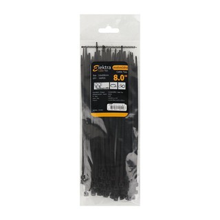 เคเบิ้ลไทร์ สายรัด หนวดกุ้ง ดำ ELEKTRA 8 นิ้ว 200 มม. CABLE TIES BLACK 8 INCHES 200MM ELEKTRA