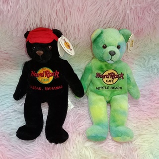 💟 ของพรีเมี่ยม Hardrock​ Cafe 💟 คู่ตุ๊กตาหมี​ Hard Rock​ ฮาร์ดร็อค คาเฟ่ ของสะสม หายาก Premuim Doll Bear สินค้าพรีเมี่ยม