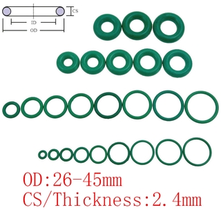 แหวนยาง O - Ring สีเขียว 10 ชิ้น Cs 2 . 4 มม Od 26-45 มม .