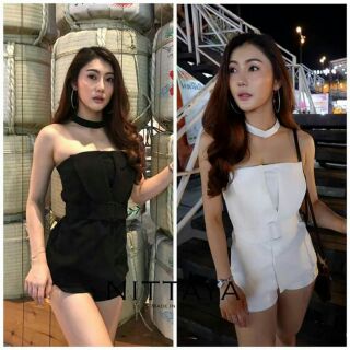 เซต 4ชิ้น เกาะอก+choker+กางเกง+เข็มขัด sexyเบาๆ