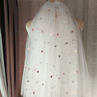 ผ้าคลุมผมเจ้าสาว รุ่น Polka Dot