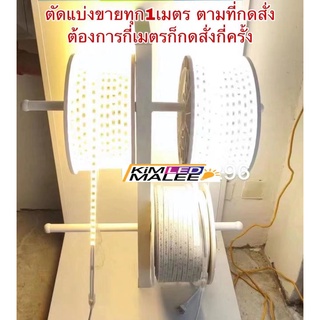 ตัดแบ่งขายเมตรสีไม่เพี้ยน!!ไฟเส้นสายยางLed Strip5050 220v 60led/m ip67กันน้ำ (ไม่รวมอะแดปเตอร์) ต้องซื้ออะแดปเตอร์แยก