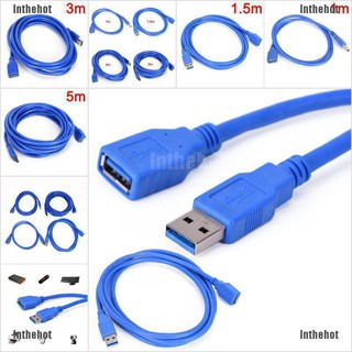 Inthehot สายเคเบิ้ลเชื่อมต่อ Usb 3 0 A Male To Female สําหรับพีซี