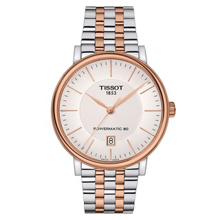 Tissot Carson Automatic ทิสโซต์ คาร์สัน ออโต้ สีเงิน ทองชมพู T1224072203101 นาฬิกาผู้ชาย