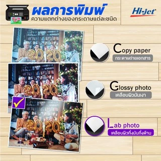 [มีลายน้ำด้านหลัง] Hi-jet กระดาษโฟโต้ผิวกึ่งมันกึ่งด้าน Inkjet Platinum Lab (Backside-coated) 260แกรม 4x6นิ้ว 100แผ่น