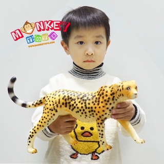 Monkey Toys - โมเดลสัตว์ เสือดาว เสือชีตาห์แบบนิ่ม ขนาด 31.00 CM (จากหาดใหญ่)