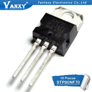 10PCS STP80NF70 TO220 P80NF70 TO-220 80NF70 new and original IC