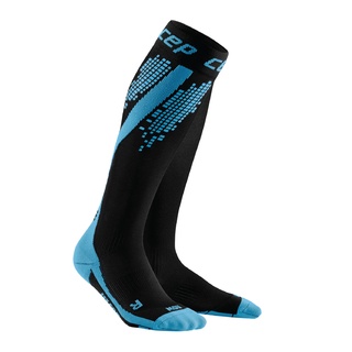 CEP NIGHTTECH SOCKS WOMEN - BLUE - ถุงเท้ามีแถบสะท้อนแสงความยาวคลุมเข่าผู้หญิง