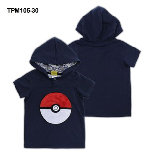 เสื้อยืดลายโปเกบอล มีฮูท TPM105-30