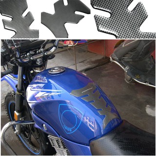 สติ๊กเกอร์กันรอยถังน้ำมันรถมอเตอร์ไซด์  3D Carbon Fiber Tank Pad Tankpad Protector Sticker For Motorcycle Universal Fish