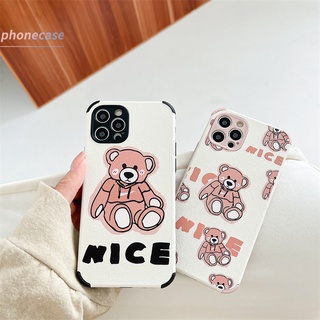 ราคาเคส OPPO A7 A3S A5 2020 A5S A15 A54 A93 A94 A53 2020 A12 A92 A31 A9 2020 Reno 4 Lite Reno 4 F Reno 5 Lite 5F Find X3Lite A15S F17 F19 PRO A33 2020 A11K A12S A11 A1K A52 A7 Reno 2F Reno 3 A91 A32 A12E A72 A53S A8 Girly Cute Bear Camera Lens Protection Case