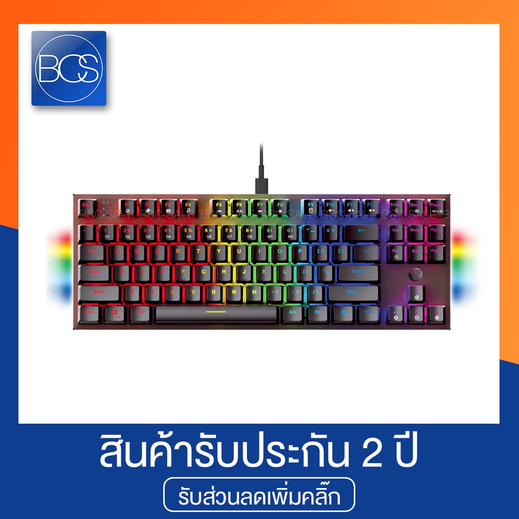 Fantech MK856 MAXFIT TKL RGB Keys 85% Mechanical Gaming Keyboard คีย์บอร์ดเกมมิ่ง - (Black)