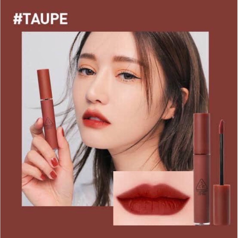 พร้อมส่งแท้💯 ถูกที่สุด❤️‍🔥 3CE Velvet Lip Tint #TAUPE  ทรีซีอี ลิป ทิ้นท์ สีขายดี