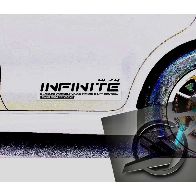 (Ready Stock) S862# 2pc Perodua Alza Infinity New Style Car Sticker