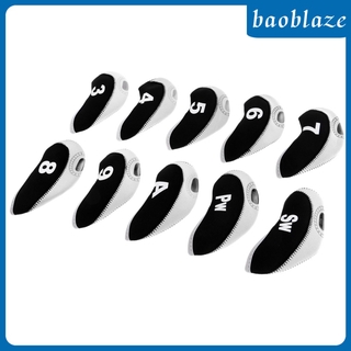 [BAOBLAZE] 10pcs/pack Golf Club Head Cover Wedge Iron Protective Headcover Visible Hole