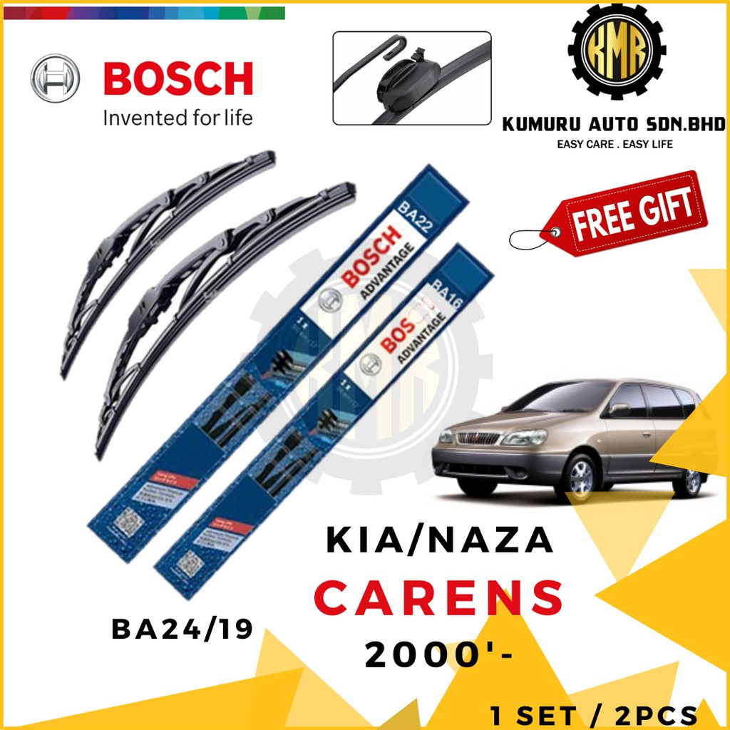 1 ชุด - KIA/NAZA CARENS 2000 WIPER - BOSCH ADVANTAGE WIPER FRONT BA24/19