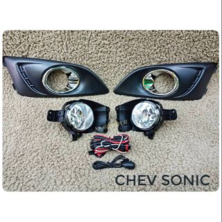 ไฟตัดหมอก สปอร์ตไลท์ CHEV SONIC 2012 2013 2014 2015  foglamp sportlight chevrolet sonic ฝาครอบวงแหวนชุป