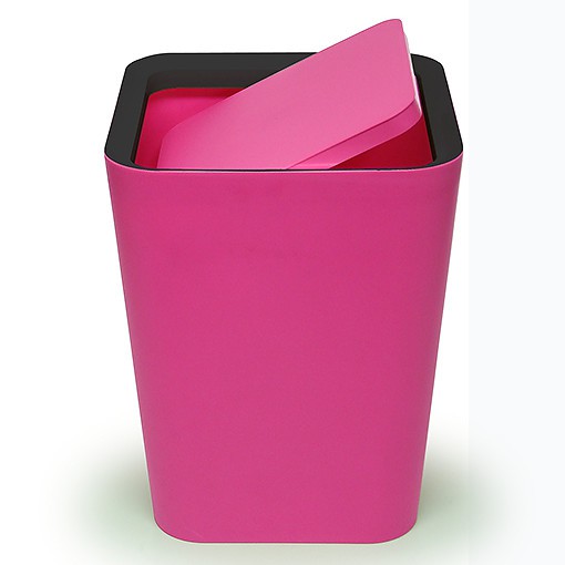 Mini Square Flip Bin ถังขยะดีไซน์สี่เหลี่ยม ขนาดเล็กฝาฟลิป Qualy (ควอลี่)
