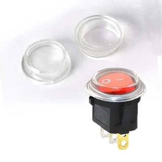 สวิตช์กลม 220V (เปิด/ปิด) มีไฟ 3ขา(ON/OFF/ON) 6A 250VAC ขนาด 20 มม. KCD1 Round Rocker Sw 2P 3P สวิตช์ switch